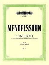 Piano Concerto No. 1 in G Minor, Op. 25 piano sheet music cover